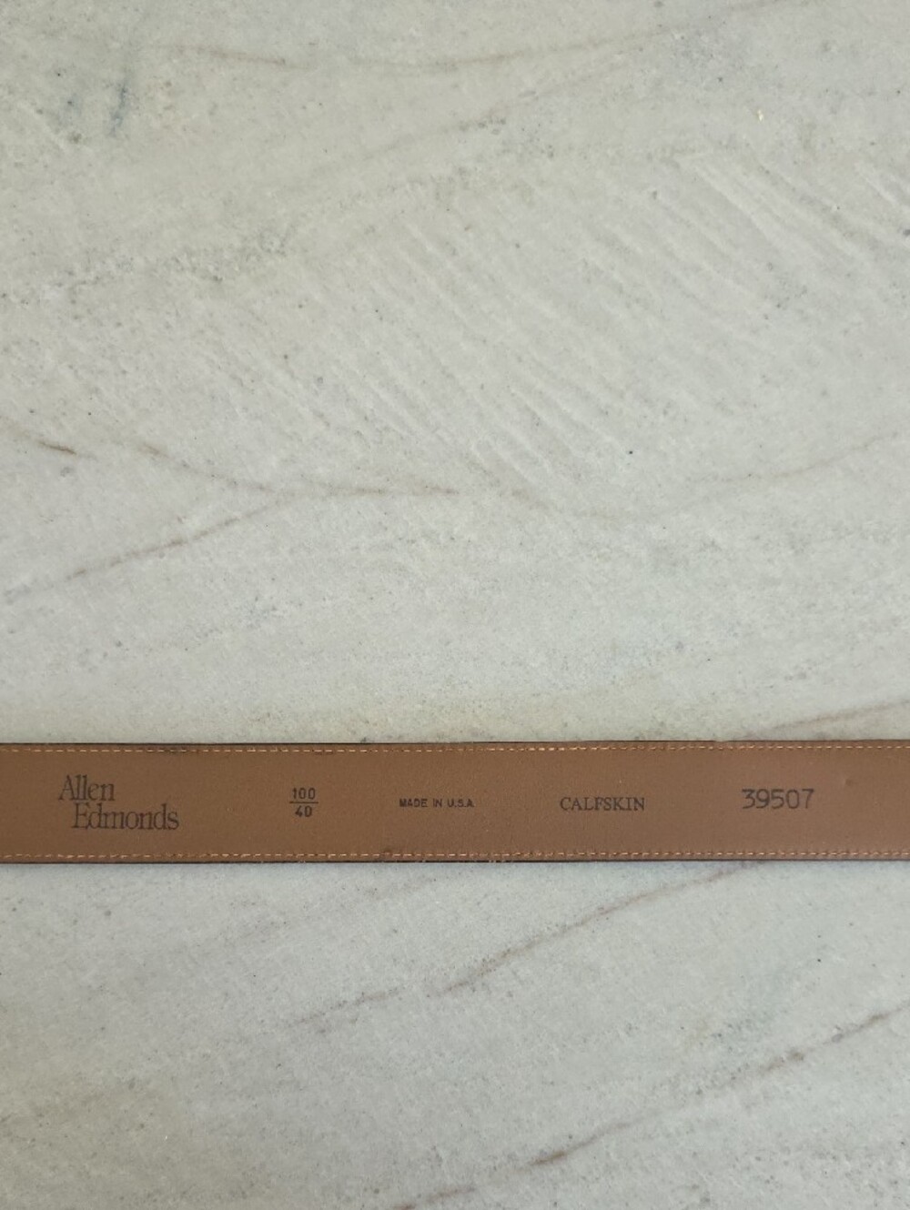 Allen Edmonds Dark Brown Leather Belt with Silver Buckle - Picture 2 of 5